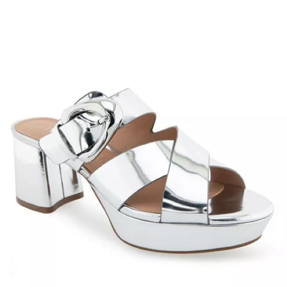 Silver Women's Platform Sandals
